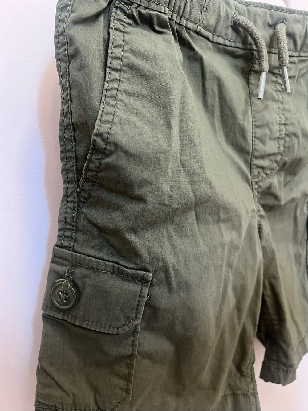 GAP Kids Olive Utility Drawstring Shorts